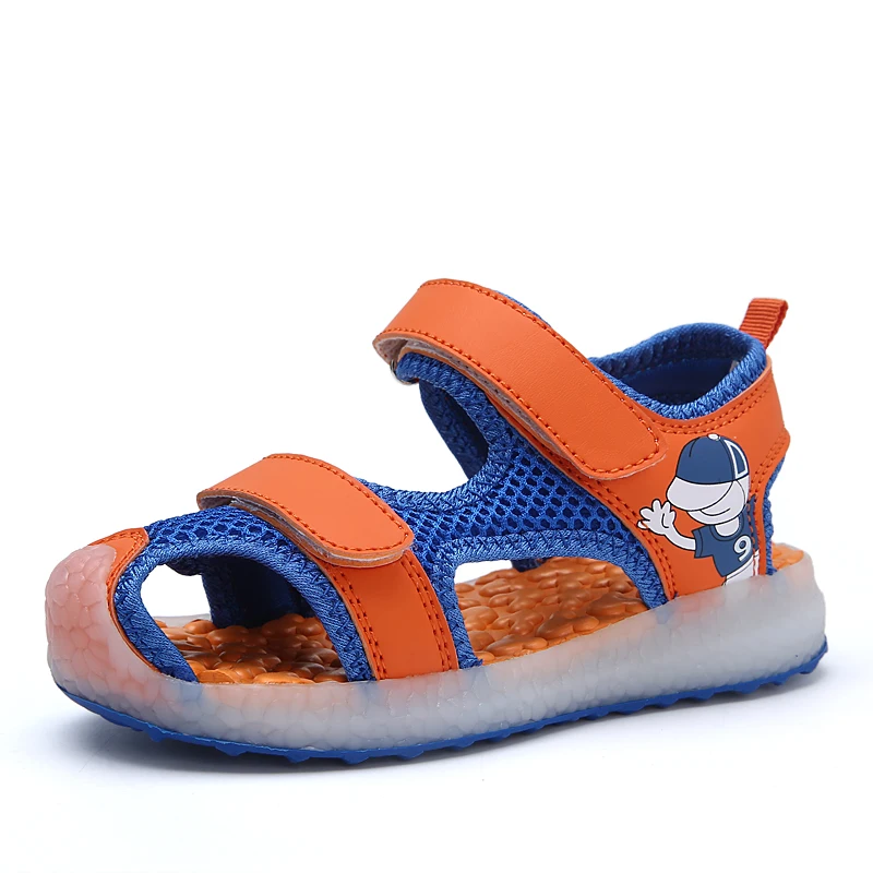 Новинка 2018 популярные летние детские сандалии светодиодный светильник USB