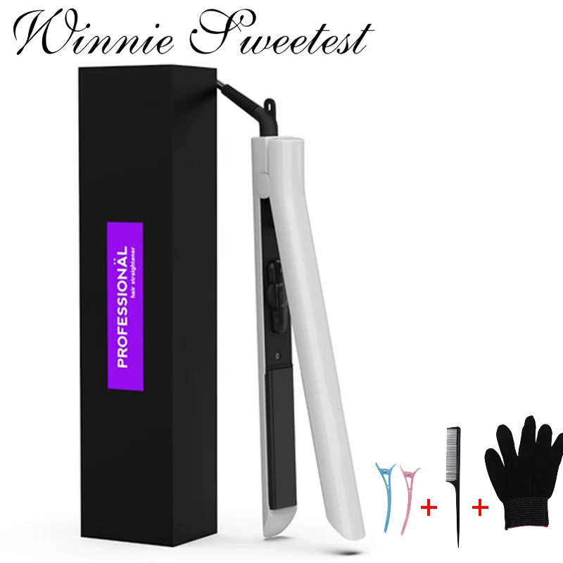 Профессиональный Выпрямитель для волос плоский Утюг укладки 2 в 1 турмалиновая