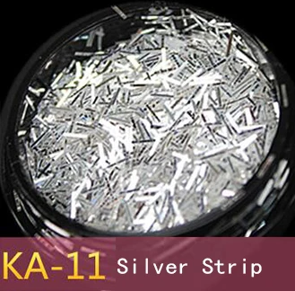 11 1 коробка, смешанный размер 0,2-3 мм, блестящая голографическая блестка, зеркальные серебряные флаконы, ромбы/квадратные/прямоугольные/филиаментные Блестки для ногтей - Цвет: 11