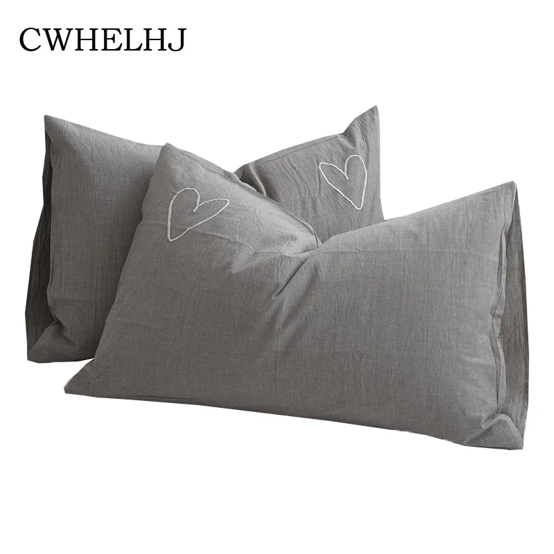 Скандинавский Хлопковый чехол для подушки с простым мытьем белый декоративный