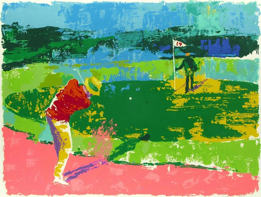 A1883 LeRoy Neiman Abstract Playing Golf HD Canvas Print Home decoration Living Room bedroom Wall pictures Art painting | Дом и сад