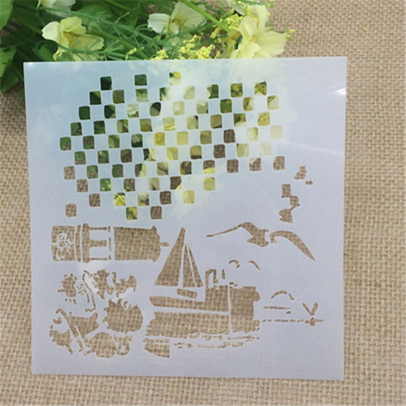 1 лист трафаретов для слоев парусника сделай сам скрапбукинга/фотоальбома