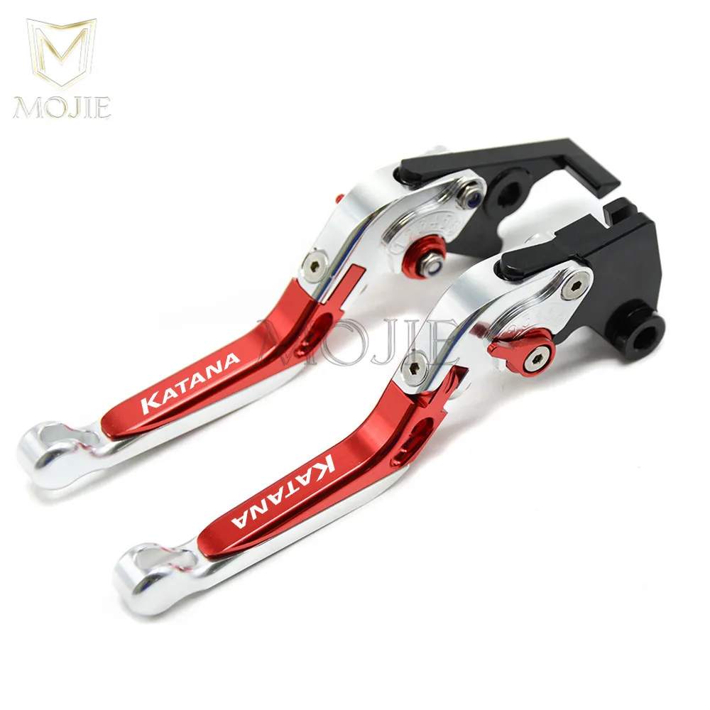 Мотоцикл с ЧПУ сцепные рычаги для Suzuki Katana GSX 600F 750F GSX600F GSX750F 1998 1999 2000 2001 2002 2003 2004 2005 2006 - Цвет: Red Silver
