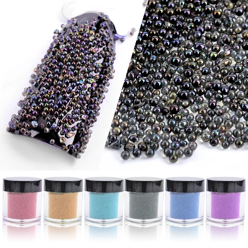10 г/кор. прозрачный АБ хамелеон икры для ногтей шарики с микро бусинами 0 6 8 мм