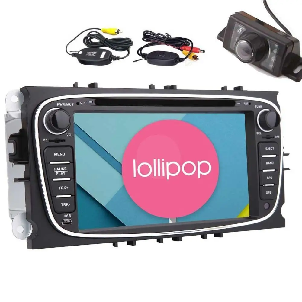 Бесплатная камера Android 5 1 для FORD Focus/S MAX/Mondeo/автомобильный DVD игрок двойной din SD Wi Fi