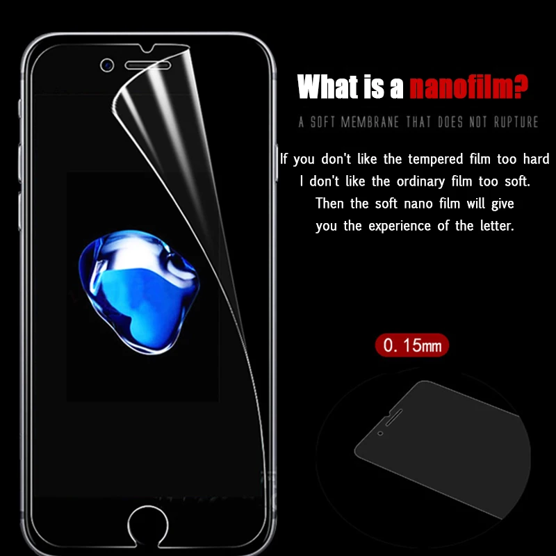 Для iPhone 11 Pro Max нано Взрывозащищенная пленка для 5 6 6S 7 8 Plus Защитные пленки экрана X