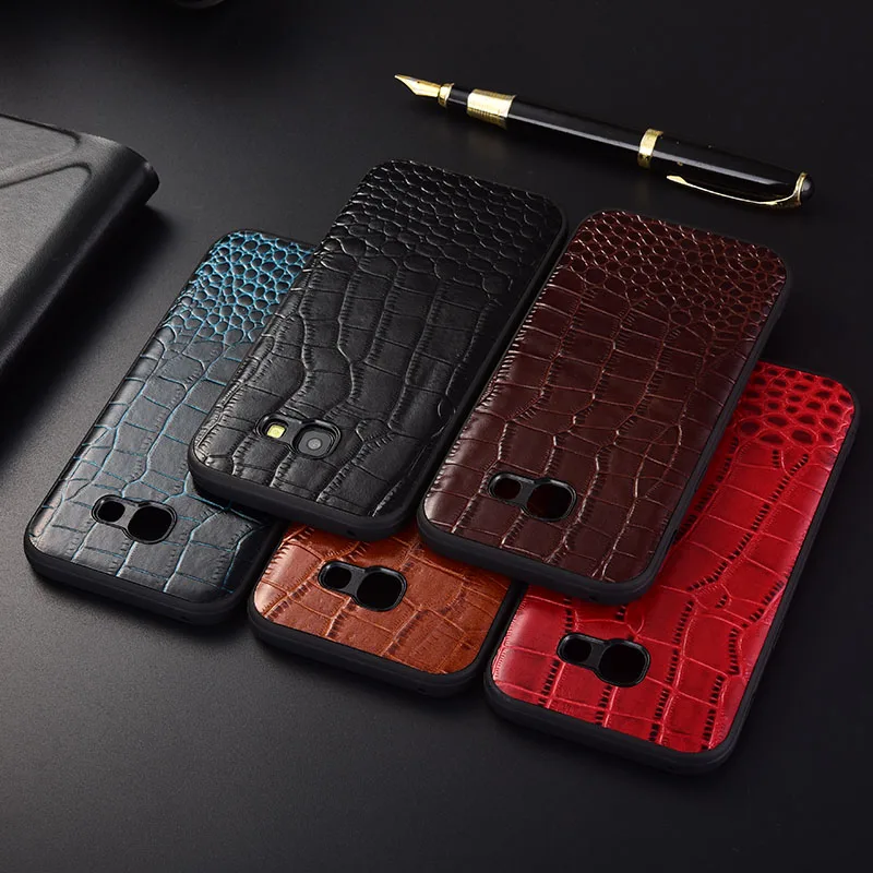 Case for Samsung Galaxy A5 2017 KEZiHOME Luxury Crocodile texture Genuine leather back cover Phone cases |