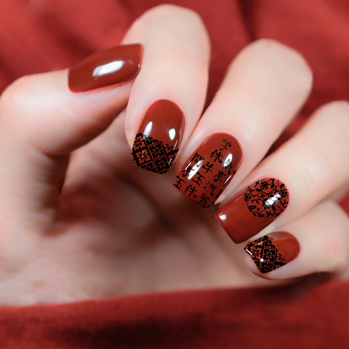 Штамповочные пластины для ногтей SHOPANTS китайские элементы рисунок природного