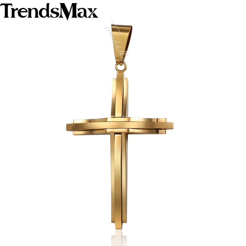 KP347 Trendsmax мужской кулон в виде креста из нержавеющей стали подвески молитва Модные Ювелирные изделия Подарки для мужчин KKPP1 - Окраска металла: KP347
