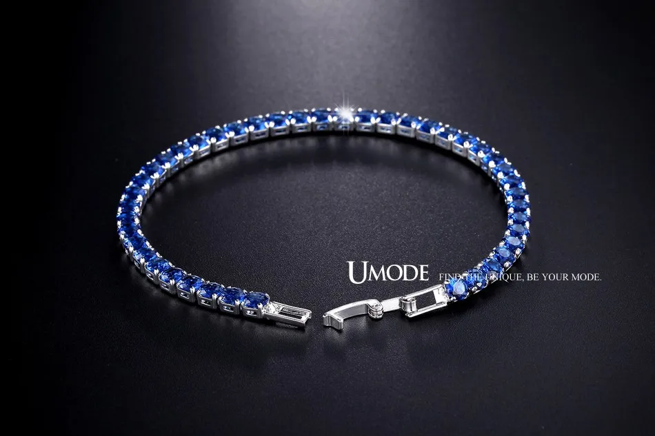 UMODE имитация аквамарина брендовые браслеты для женщин ювелирные изделия Модные Pulseira Feminina горячие рождественские подарки Bracciali AUB0097E