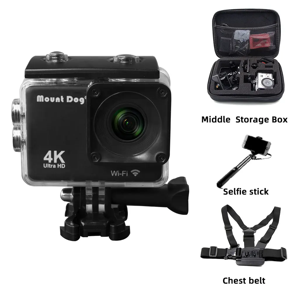 main 3 Go Mount Pro экшн спортивная видеокамера Ultra HD 4K WiFi Пульт дистанционного управления видеокамера DVR DV водонепроницаемый чехол Аксессуары - Цвет: main 3