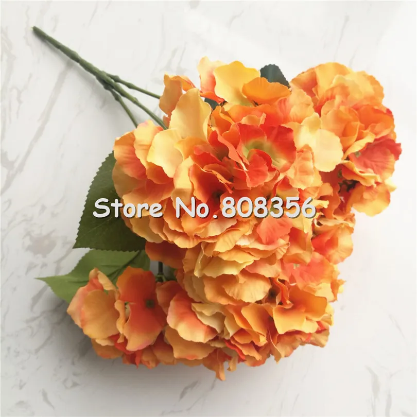 4 шт./лот (5 головок/шт) искусственная Гортензия искусственные цветы для свадьбы