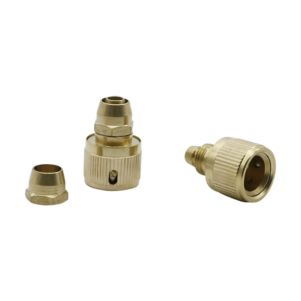 

Латунный 3/8 "Автомойка быстрый соединитель пружинный соединитель для шланга садовые аксессуары микро-ирригационные фитинги 10 шт