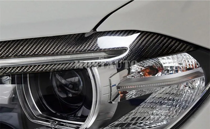2 шт. накладки на передние фары из углеродного волокна для BMW X5 F15 2014 2018|Лепнина