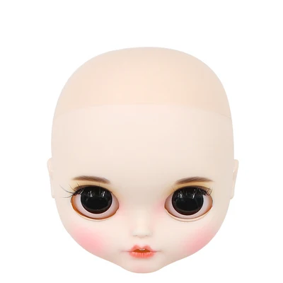 only head Кукла с гибкими суставами, матовое лицо без волос - Цвет: only head