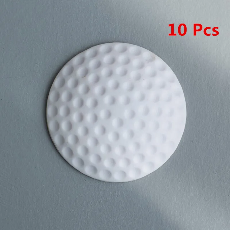 White 10pcs 1/2/5/10 шт утолщение стенки Mute Гольф моделирование резиновые ручки двери замок защитная накладка стены дверную ручку коврики - Цвет: White 10pcs