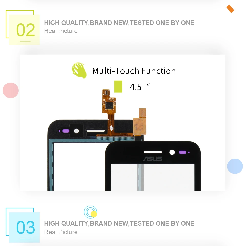Srjtek 4," для Asus ZenFone Go ZB452KG Сенсорная панель дигитайзер Переднее стекло сенсорный экран Запасные части ZB452KG экран