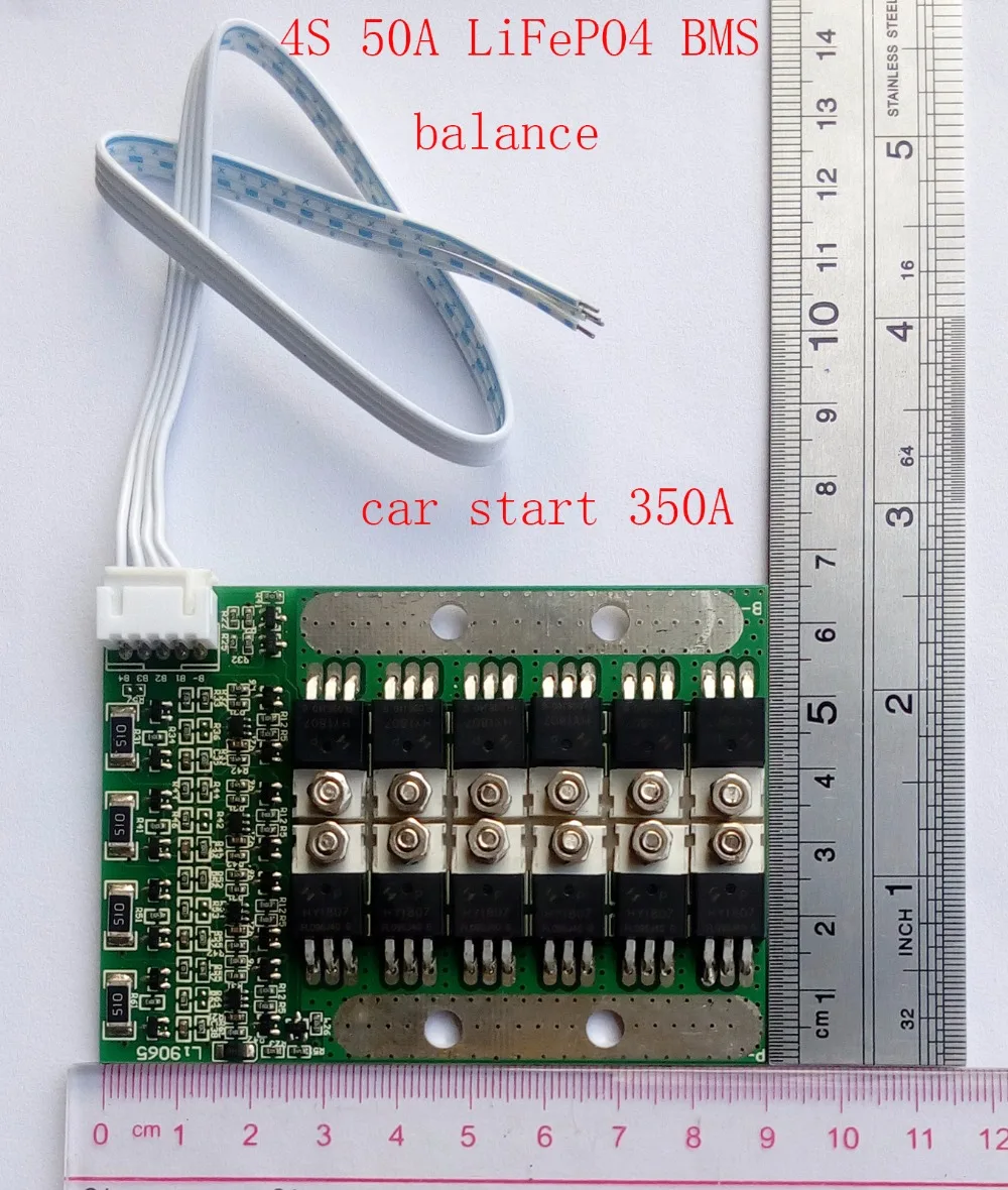 4S 50A LiFePO4 BMS/PCM/PCB Защитная печатная плата аккумулятора для 4 упаковок 18650 элемент с