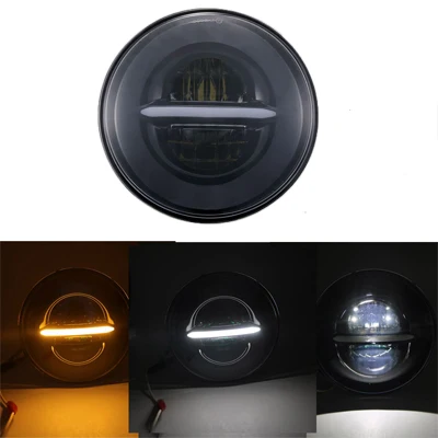 Only headlight black 7-дюймовая светодиодная фара для мотоцикла moto Black для чоппера, детали с светодиодный фарой 7 ''корпус лопасти Монтажный кронштейн отделка кольца - Цвет: Only headlight black