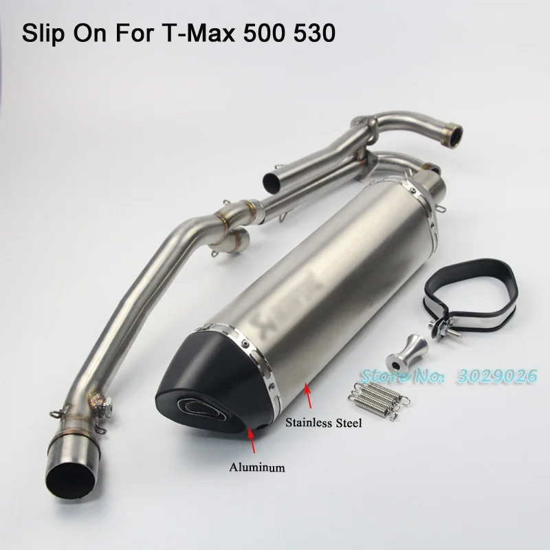 TMAX 500 530 полная система без шнуровки для Yamaha T MAX Exhuast глушитель Escape с разъемом