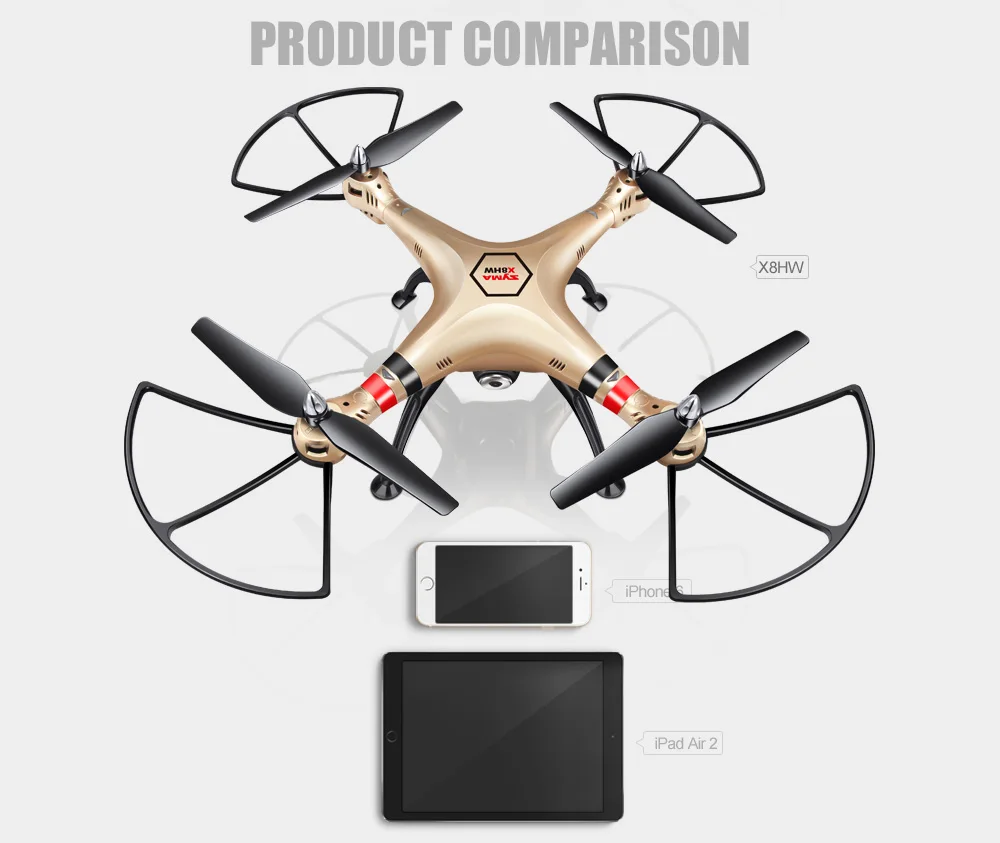 Оригинальный SYMA X8HW RC Дрон 2 4G 4CH вертолет Дроны с 0 МП HD камерой FPV Квадрокоптер