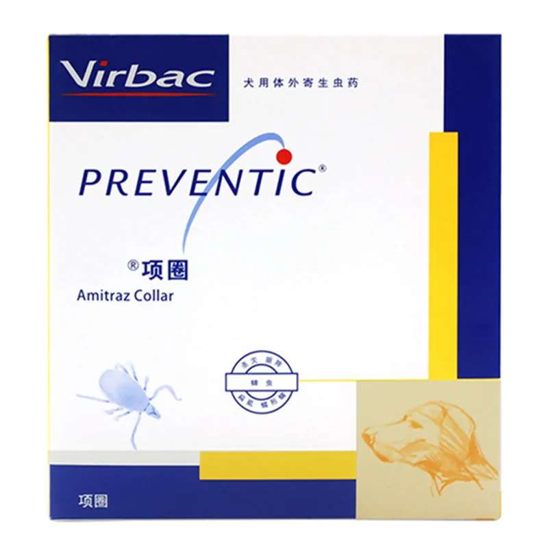 Virbac Preventic Tick Collar, убивает и отстегивает клещей в течение 4 месяцев, один воротник, 25"
