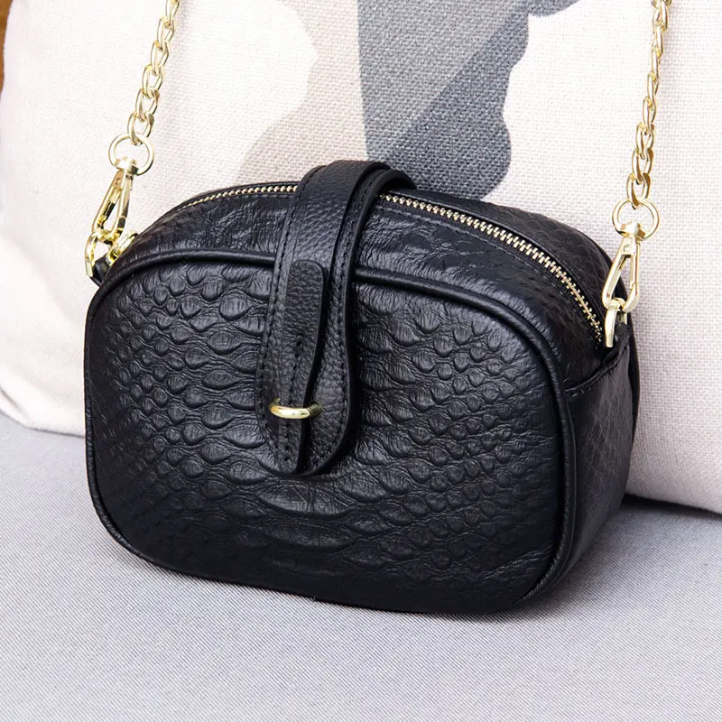 Женская сумка-мессенджер WOONAM из натуральной кожи аллигатора и крокодила с