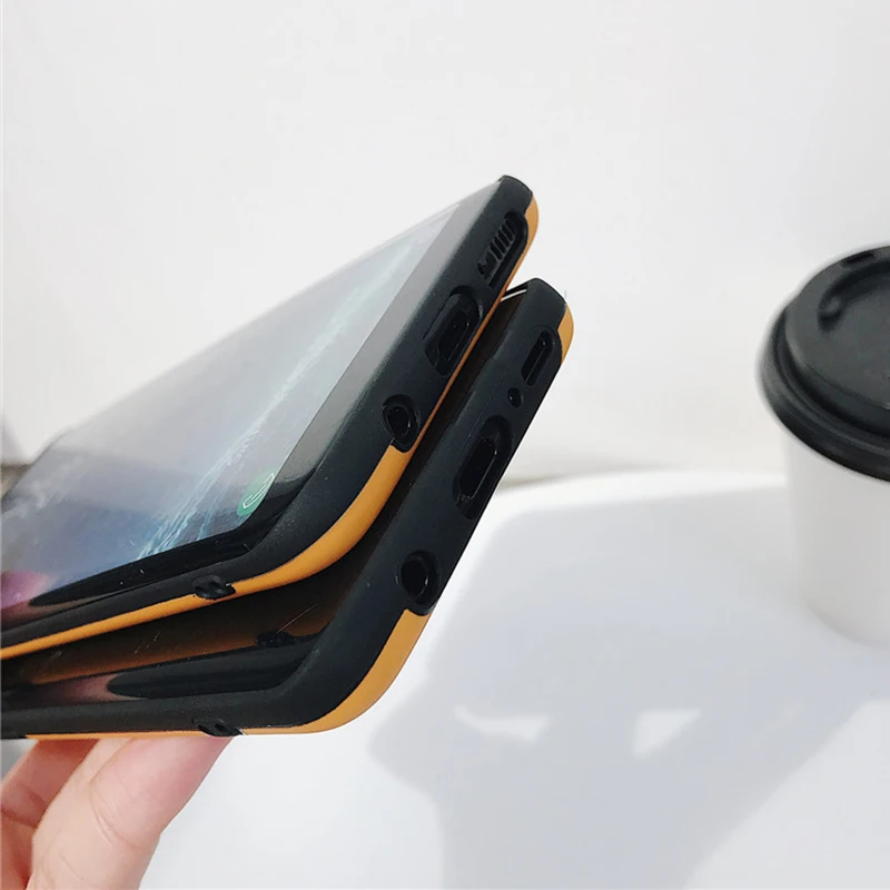 YHBB чехол S для телефона модная буква &quotда&quot IMD samsung Galaxy S10 Plus S8 S9 Note 8 9 s Желтый