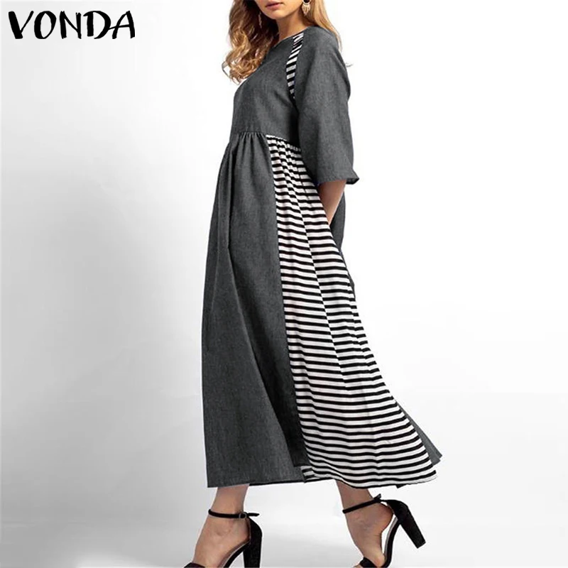 VONDA новые модные платья для беременных сексуальное платье с коротким рукавом для беременных женщин платье для беременных платье размера плюс сарафан