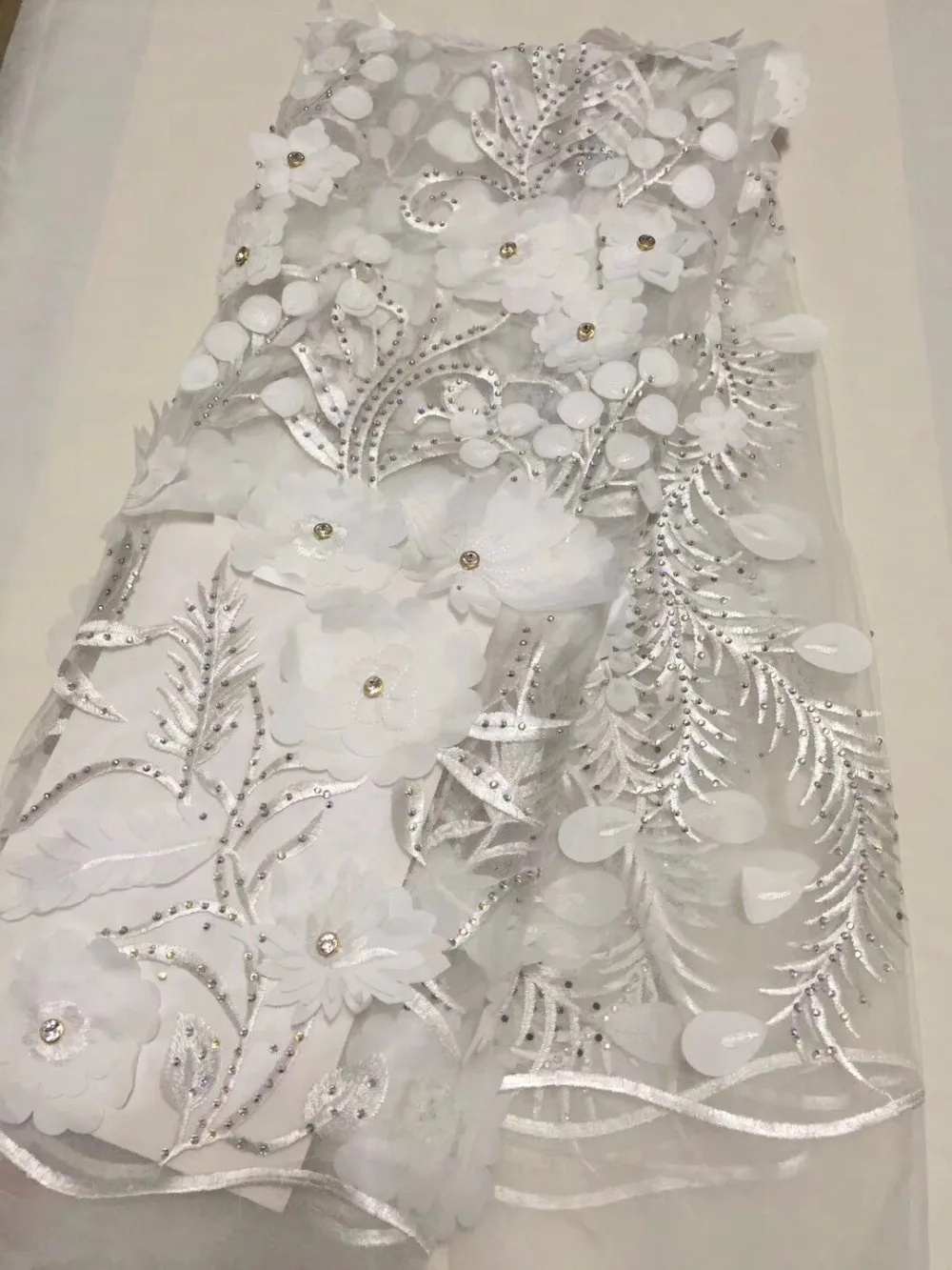 Африканская кружевная ткань 2017 французская чистая новая со стразами 5 ярдов