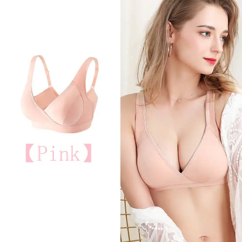 Pink TINGFEI Бескаркасный воздухопроницаемый бюстгалтер Грудное вскармливание Бюстгальтер для кормления хлопок одежда грудное вскармливание платья для беременных женщин беременность грудь сон удобный нижнее белье - Цвет: Pink