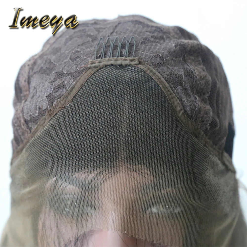 Imeya 150% плотность темные корни Омбре Плетеный длинный синтетический кружевной