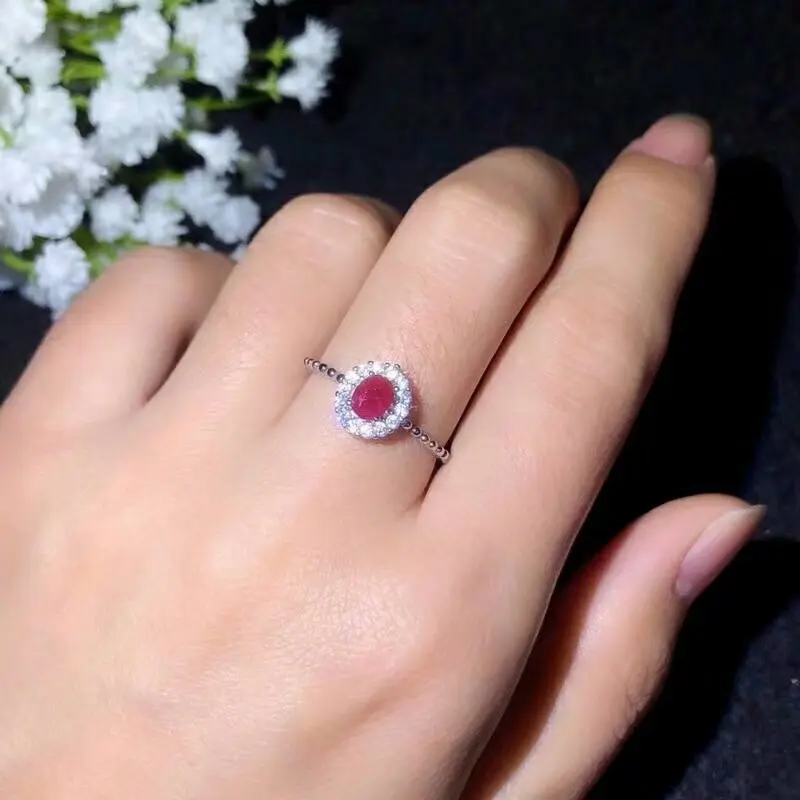 Shilovem 925 серебро натуральные рубиновые кольца изысканное украшение на свадьбу новые женские модные юбилейные открытые 4*5 мм bj040576agh