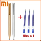 Оригинальная металлическая ручка Xiaomi Mijia 0,5 мм швейцарские стержни синиечерныекрасные чернила ручки для подписей для школы офиса Шариковая Ручка