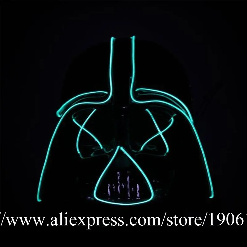 10 видов конструкций можно выбрать красочную светящуюся маску EL Wire для вечеринки