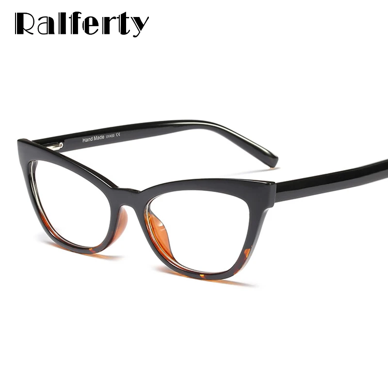 Женские прозрачные очки Ralferty Cat Eye в ретро стиле с прозрачной оправой для