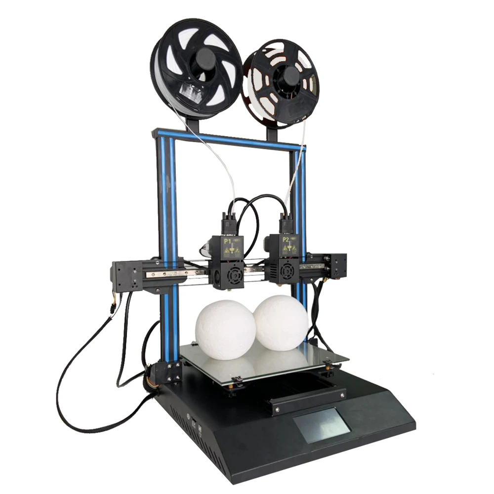 TL-D3 Pro Impresora 3D 300*300*350 мм 3d принтер два цвета с двумя насадками линейная рельсовая зеркальная 3D печать 4,3 дюймов сенсорный экран