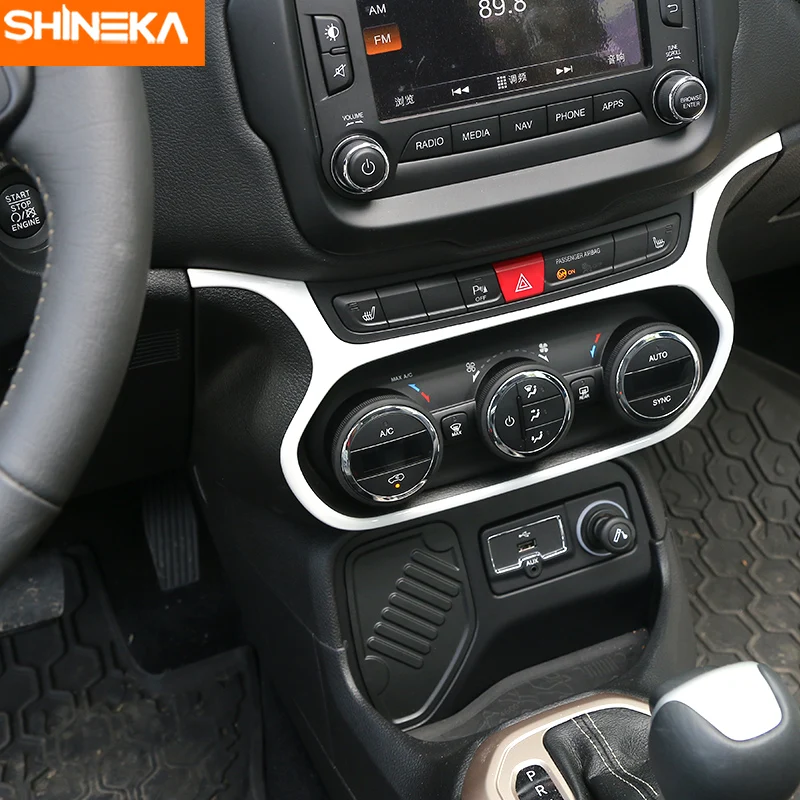 Наклейки SHINEKA ABS для салона автомобиля приборной панели кнопки кондиционера