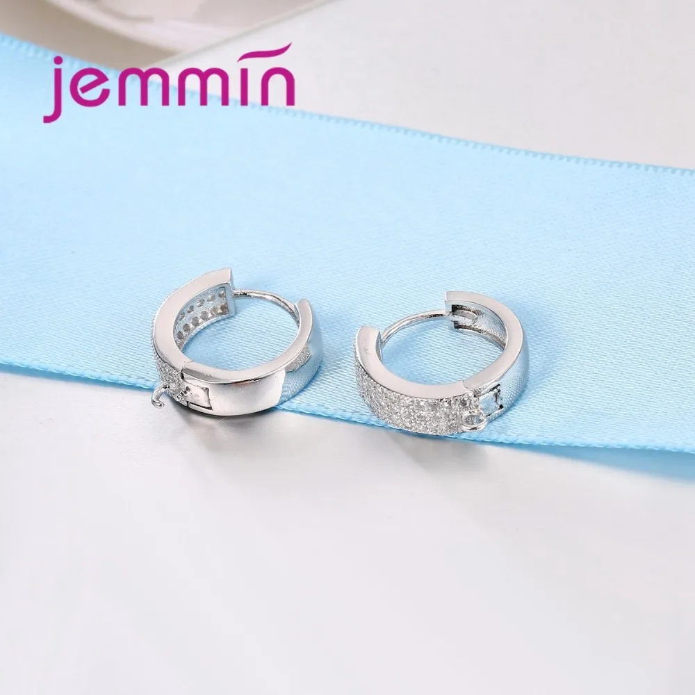 Круглые серьги в виде колец Компоненты ювелирных изделий с Мирко Стразы тонкой 925