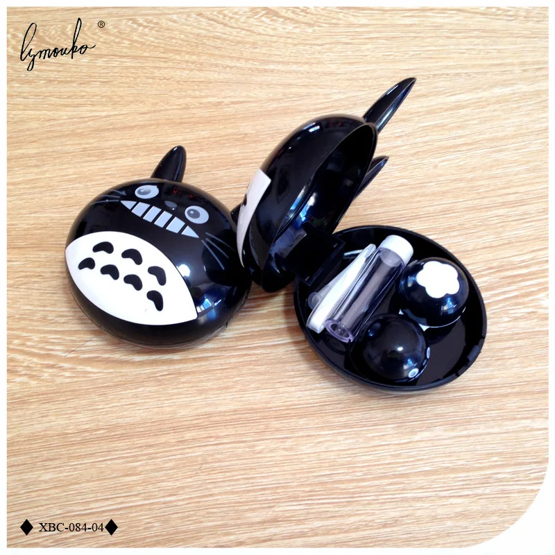 Lymouko Лидер продаж черный мультяшный neighter Totoro с зеркалом кейс для контактных линз