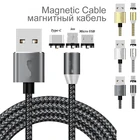 Магнитный кабель Micro usb Type-C для iphone 7, 6, X, Samsung, xiaomi