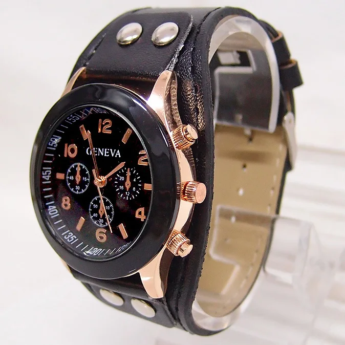 Hot Sales Geneva Leather Watch Women Ladies Casual Dress Quartz Wristwatches Relogio Feminino GO041 | Наручные часы