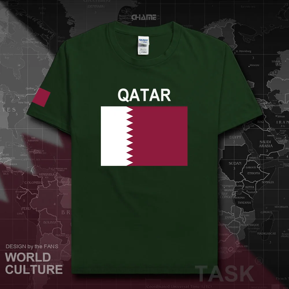State of Qatar мужские футболки 2017 трикотажные сборной страны 100% хлопок футболка для