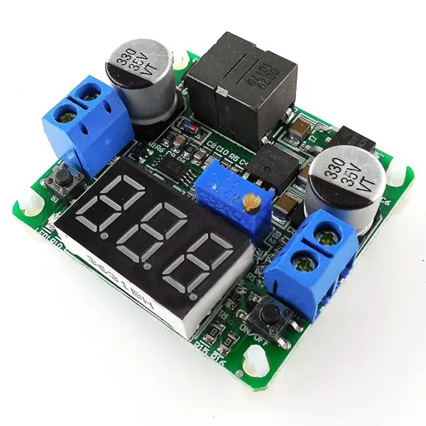 Полезный 1 шт. Зеленый Нижний металлический модуль питания Buck Boost Ultra LM2577 LM2596 IN (5 25