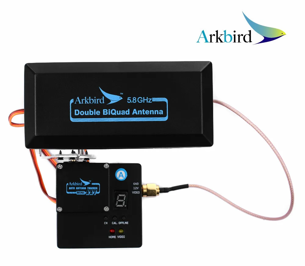 Arkbird FPV 5,8 ГГц мини авто антенный трекер карданный большой диапазон системы с воздушным модулем и наземной системой Встроенный видео приемник