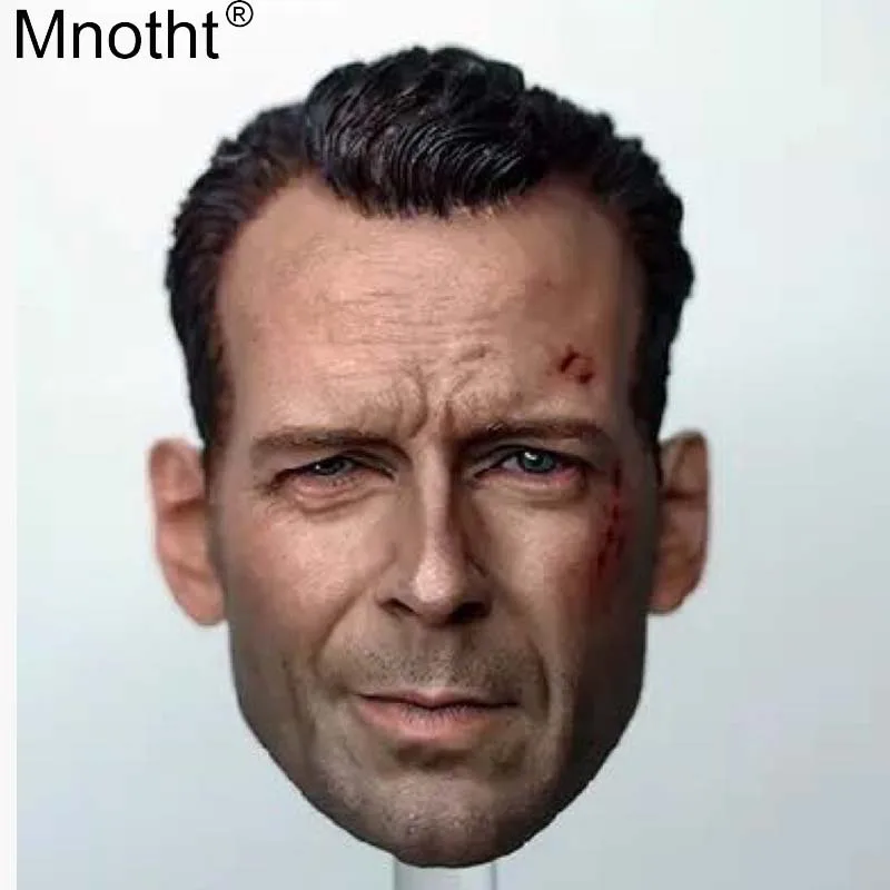 

Mnotht soldiers head carvings toy 1/6 Bruce Willis old cloth head sculpt Tiger bile War damage model for 12in action figure ma