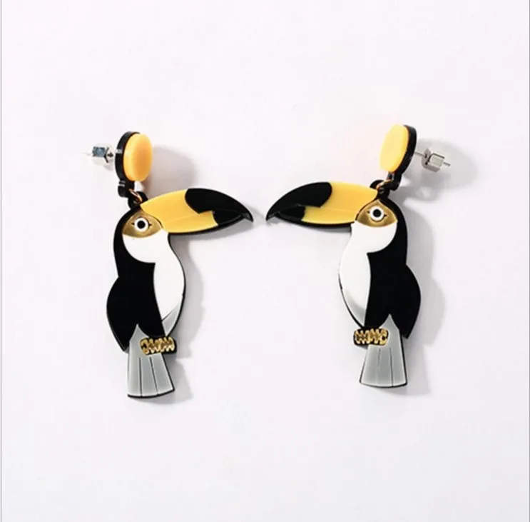 Оптовая Продажа Модные Акриловые птицы очаровывает серьги для женщин Brincos Meus Pedidos