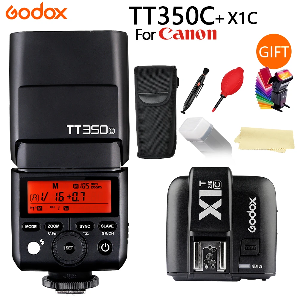 Вспышка GODOX TT350 Беспроводная вспышка с поддержкой TTL и HSS 2 4g 1/8000 s GN36 карманные