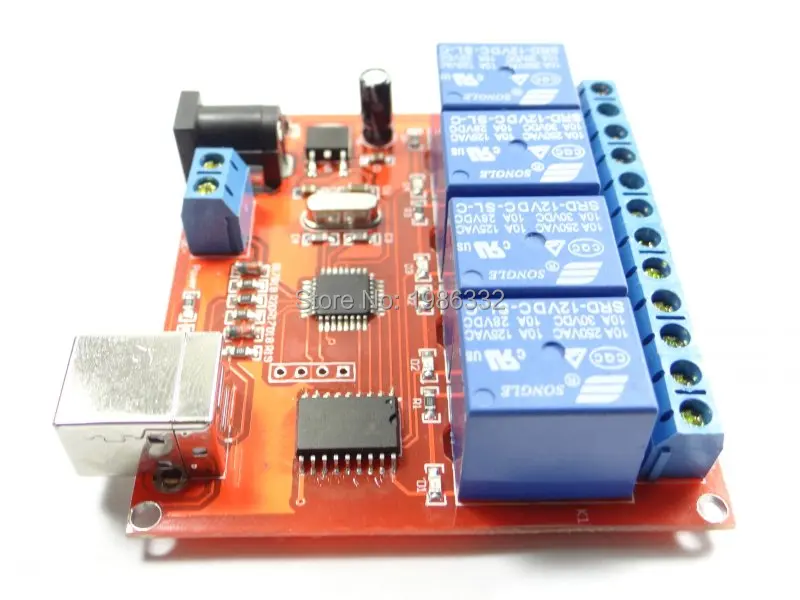 WS16 USB 12 В 4 канала ULN2803 релейный модуль программируемый компьютер ПК умный