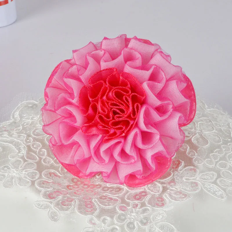2 шт. новые корейские ленты для волос Милые шифоновые цветы из тюля головных